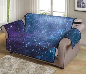 Blue Cloud Starfield Galaxy Space Print Loveseat Protector