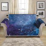 Blue Cloud Starfield Galaxy Space Print Loveseat Protector