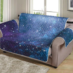 Blue Cloud Starfield Galaxy Space Print Loveseat Protector