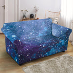 Blue Cloud Starfield Galaxy Space Print Loveseat Slipcover