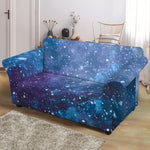 Blue Cloud Starfield Galaxy Space Print Loveseat Slipcover