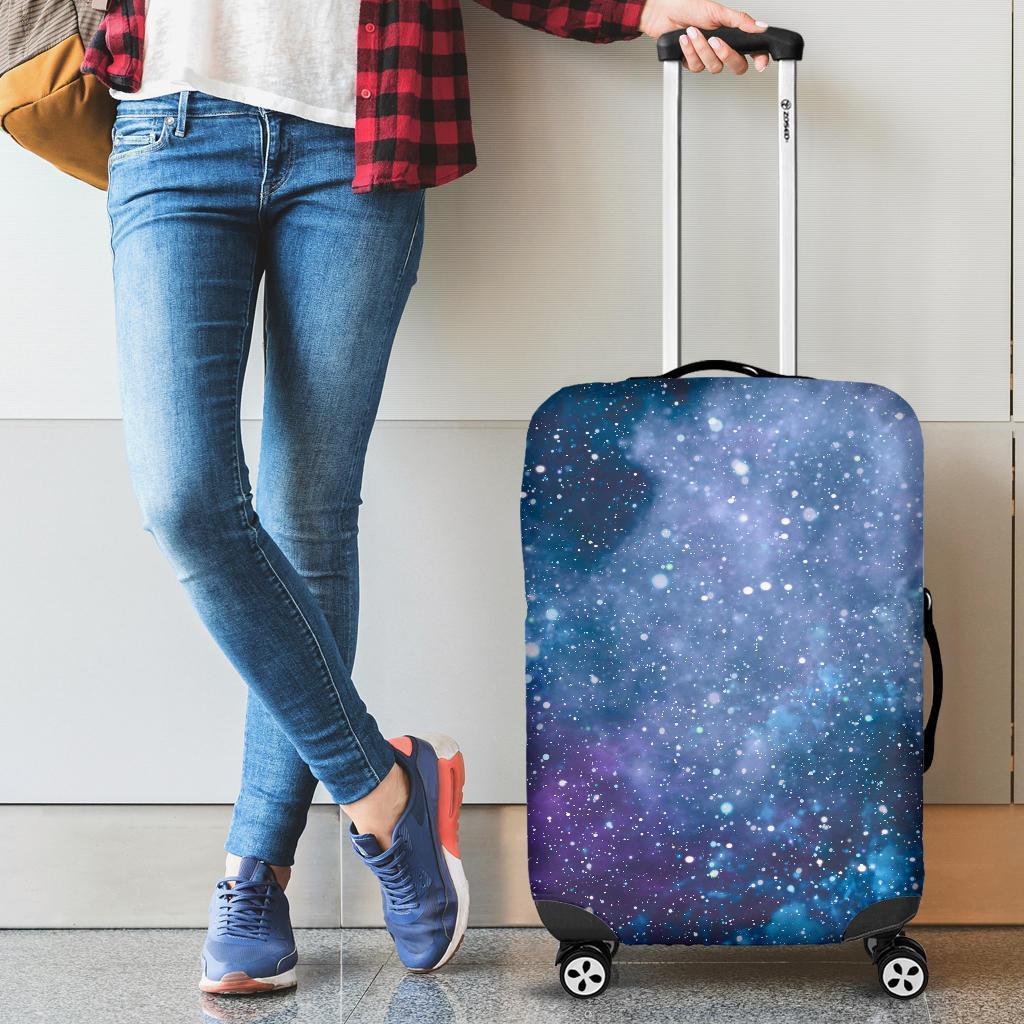 Blue Cloud Starfield Galaxy Space Print Luggage Cover GearFrost