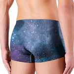 Blue Cloud Starfield Galaxy Space Print Men's Boxer Briefs