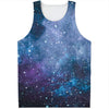 Blue Cloud Starfield Galaxy Space Print Men's Tank Top