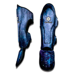 Blue Cloud Starfield Galaxy Space Print Muay Thai Shin Guard