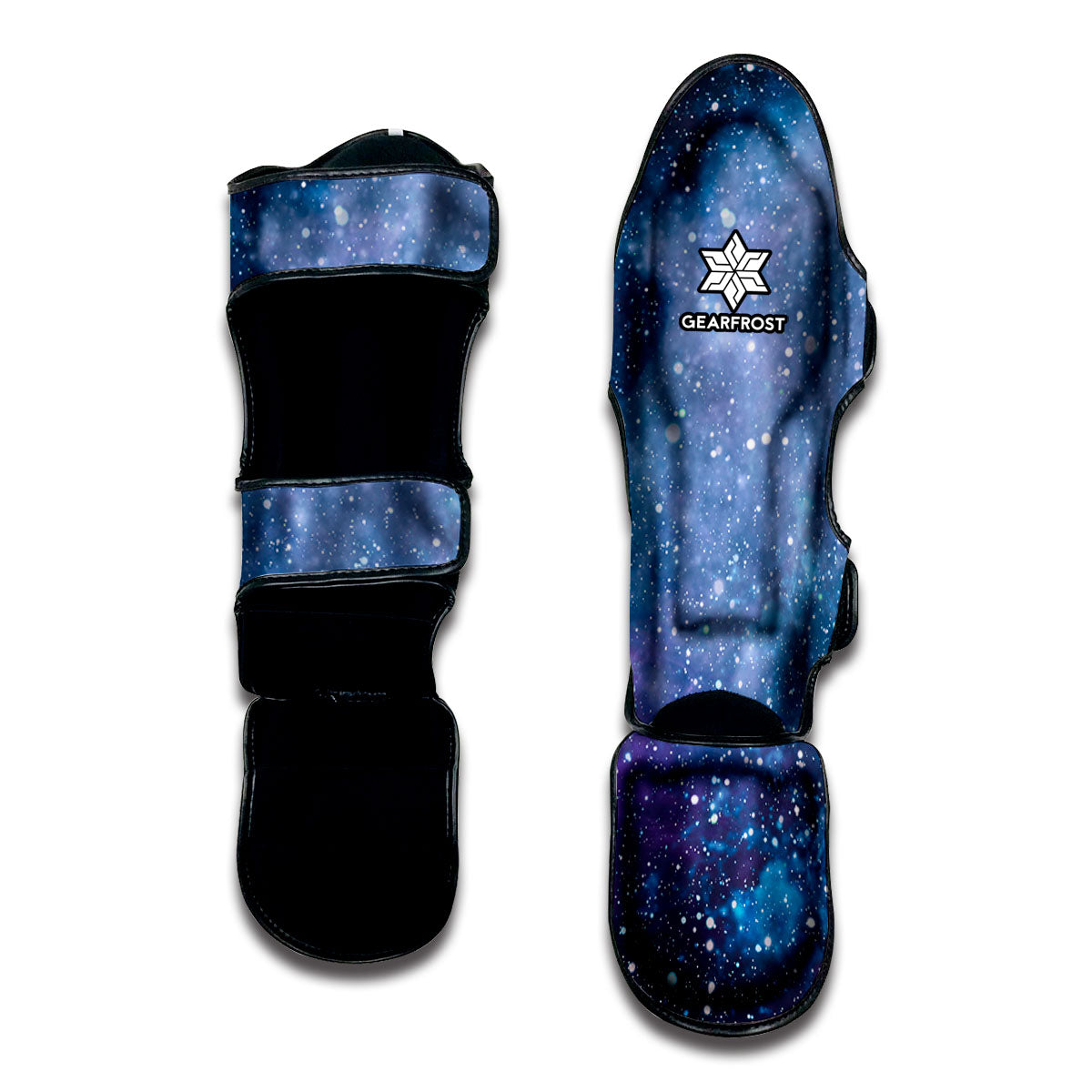 Blue Cloud Starfield Galaxy Space Print Muay Thai Shin Guard