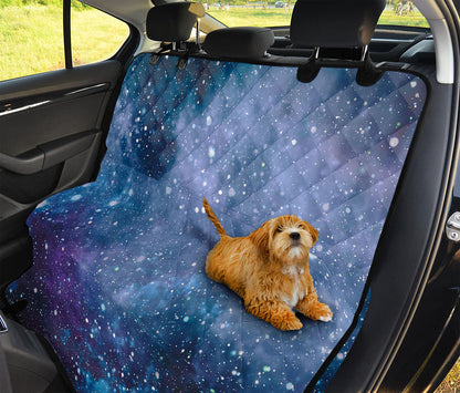 Blue Cloud Starfield Galaxy Space Print Pet Car Back Seat Cover