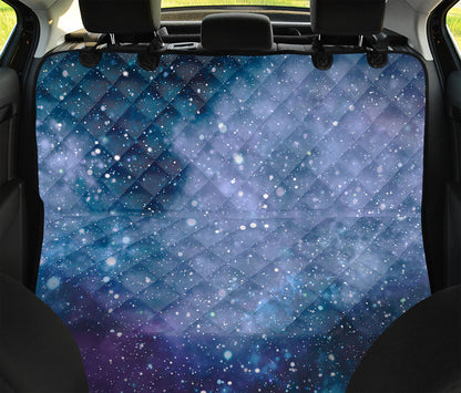 Blue Cloud Starfield Galaxy Space Print Pet Car Back Seat Cover