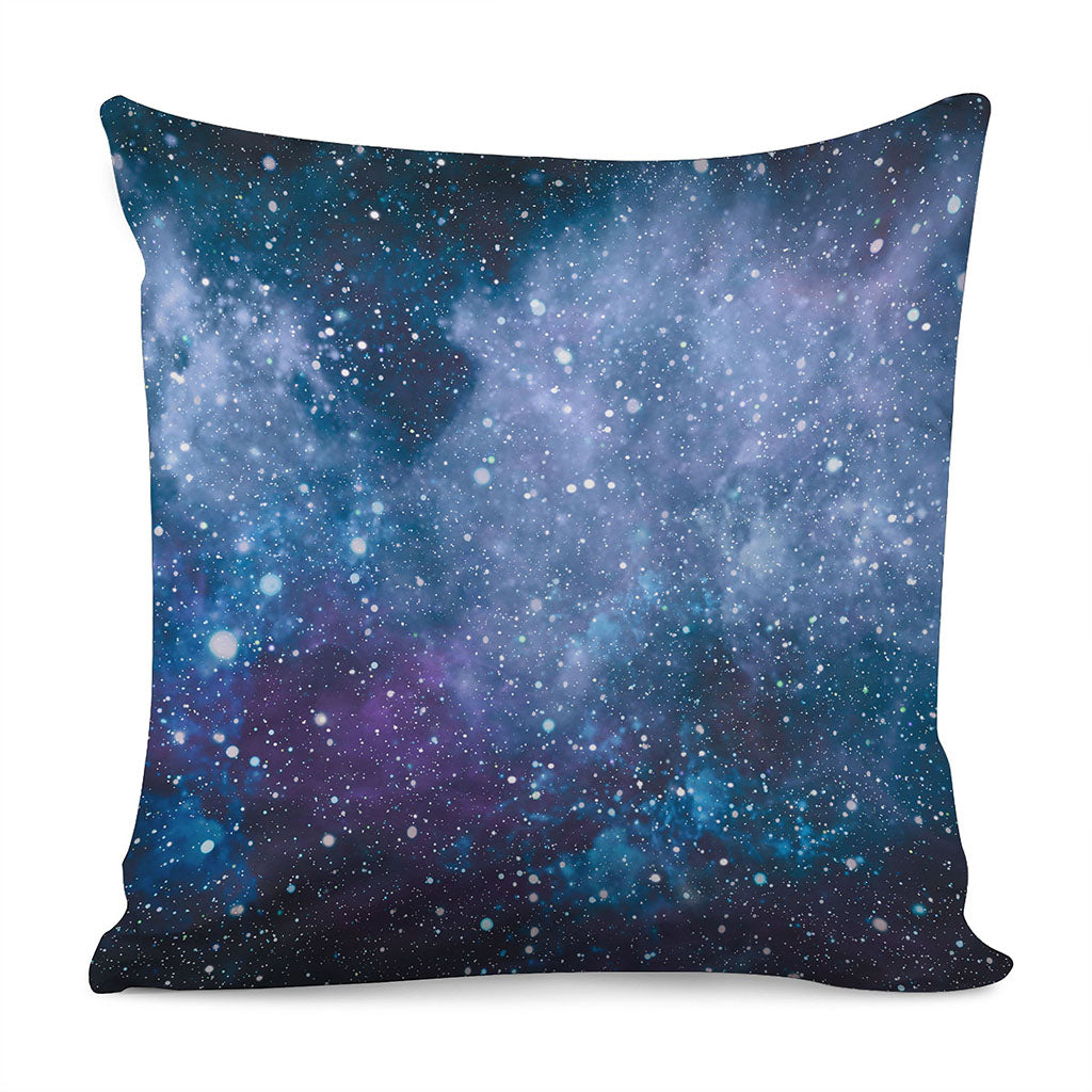 Blue Cloud Starfield Galaxy Space Print Pillow Cover