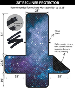 Blue Cloud Starfield Galaxy Space Print Recliner Protector