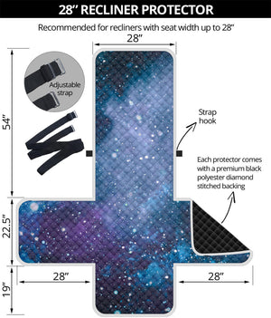 Blue Cloud Starfield Galaxy Space Print Recliner Protector