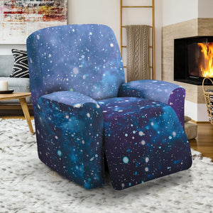 Blue Cloud Starfield Galaxy Space Print Recliner Slipcover