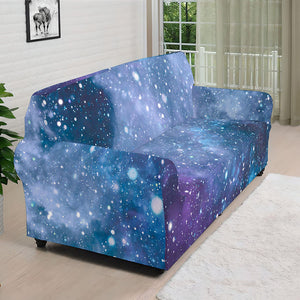 Blue Cloud Starfield Galaxy Space Print Sofa Cover