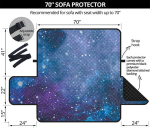 Blue Cloud Starfield Galaxy Space Print Sofa Protector