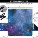 Blue Cloud Starfield Galaxy Space Print Sofa Protector