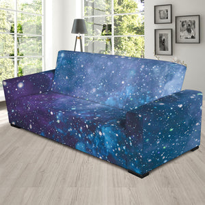 Blue Cloud Starfield Galaxy Space Print Sofa Slipcover