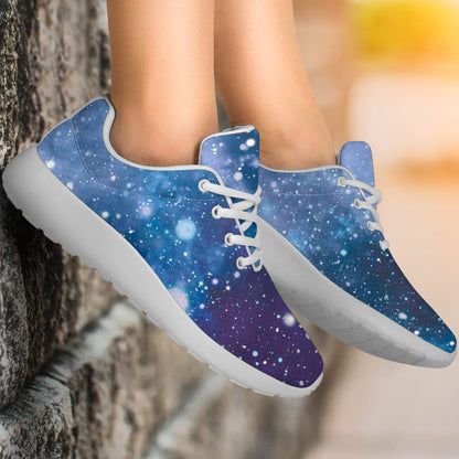 Blue Cloud Starfield Galaxy Space Print Sport Shoes GearFrost