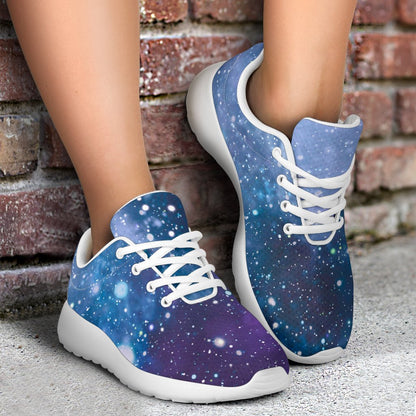 Blue Cloud Starfield Galaxy Space Print Sport Shoes GearFrost