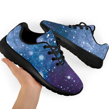 Blue Cloud Starfield Galaxy Space Print Sport Shoes GearFrost