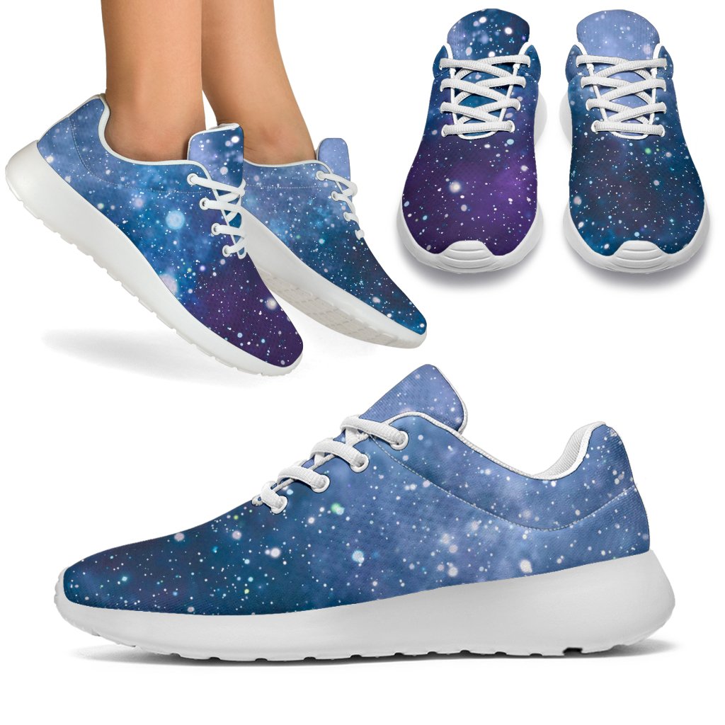 Blue Cloud Starfield Galaxy Space Print Sport Shoes GearFrost