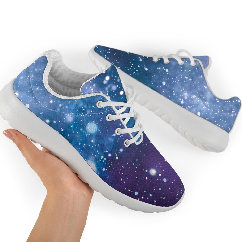 Blue Cloud Starfield Galaxy Space Print Sport Shoes GearFrost