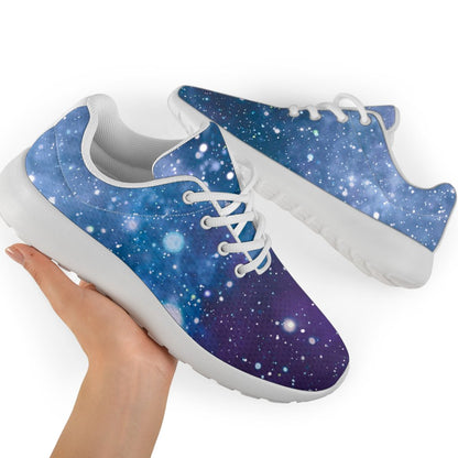 Blue Cloud Starfield Galaxy Space Print Sport Shoes GearFrost