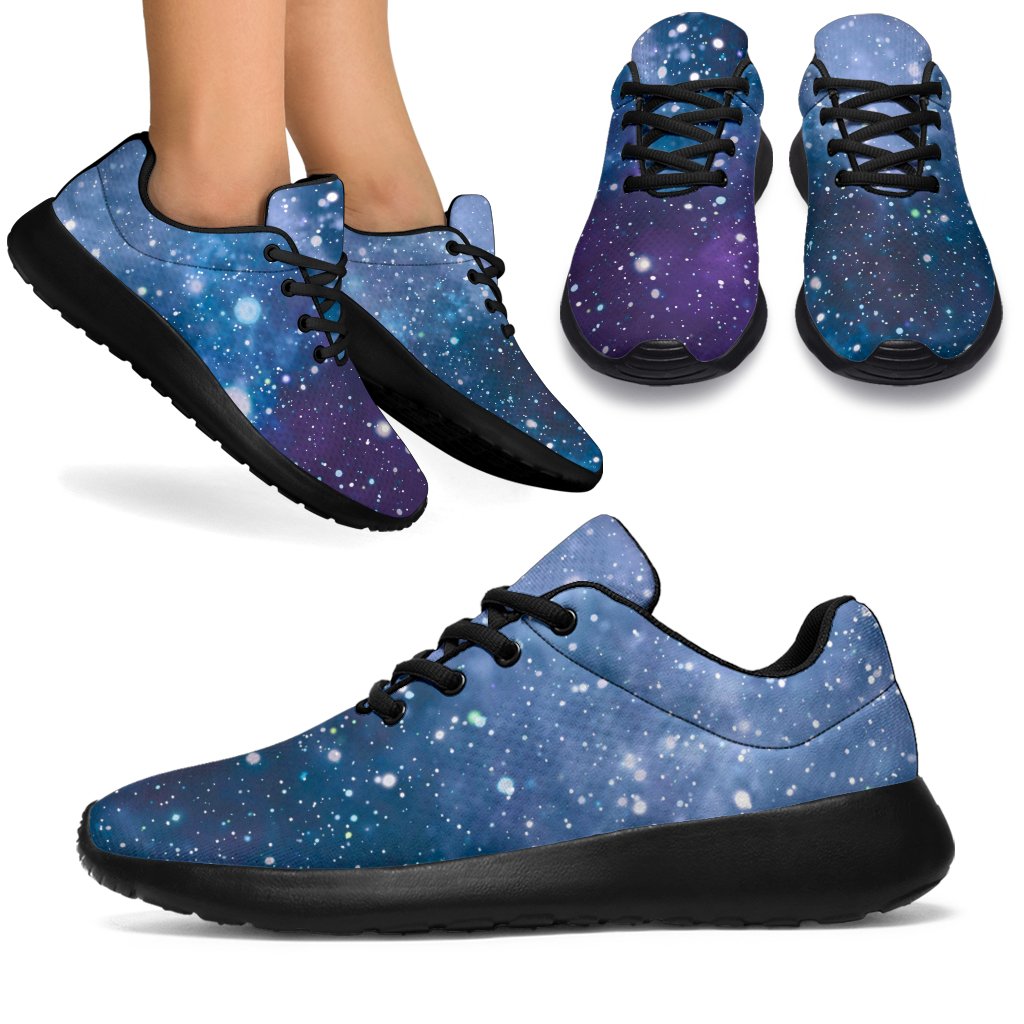 Blue Cloud Starfield Galaxy Space Print Sport Shoes GearFrost