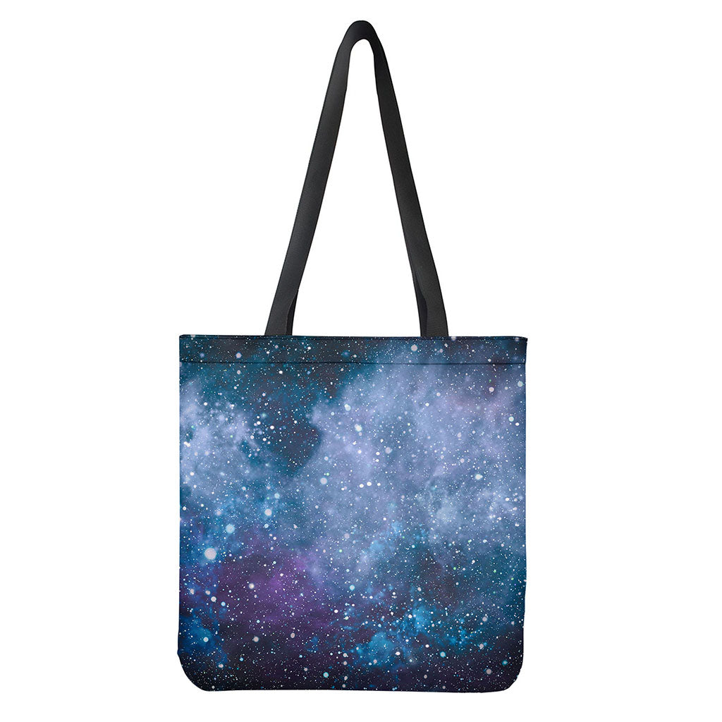 Blue Cloud Starfield Galaxy Space Print Tote Bag