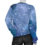 Blue Cloud Starfield Galaxy Space Print Women's Crewneck Sweatshirt GearFrost