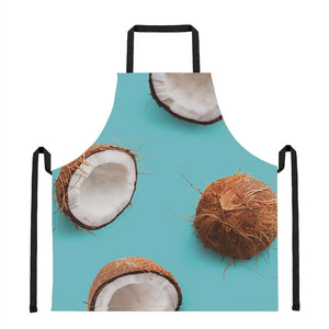 Blue Coconut Pattern Print Apron