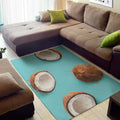 Blue Coconut Pattern Print Floor Mat