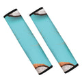 Blue Coconut Pattern Print Car Seat Belt Covers