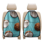 Blue Coconut Pattern Print Car Seat Organizers