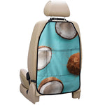 Blue Coconut Pattern Print Car Seat Organizers
