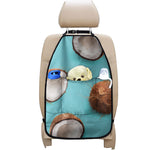 Blue Coconut Pattern Print Car Seat Organizers