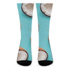 Blue Coconut Pattern Print Crew Socks