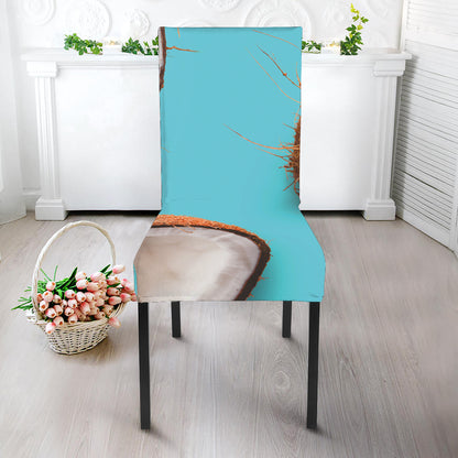 Blue Coconut Pattern Print Dining Chair Slipcover