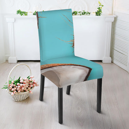 Blue Coconut Pattern Print Dining Chair Slipcover