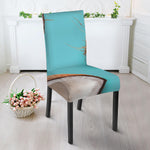 Blue Coconut Pattern Print Dining Chair Slipcover