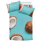 Blue Coconut Pattern Print Duvet Cover Bedding Set