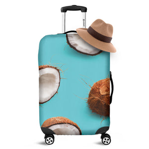 Blue Coconut Pattern Print Luggage Cover