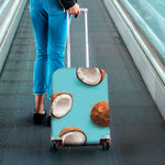 Blue Coconut Pattern Print Luggage Cover
