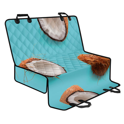 Blue Coconut Pattern Print Pet Car Back Seat Cover