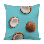 Blue Coconut Pattern Print Pillow Cover