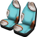 Blue Coconut Pattern Print Universal Fit Car Seat Covers