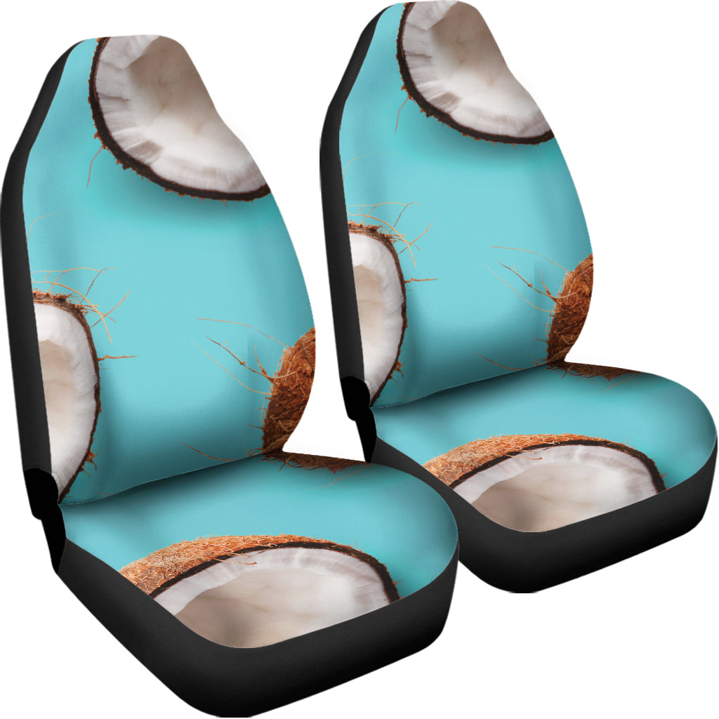 Blue Coconut Pattern Print Universal Fit Car Seat Covers