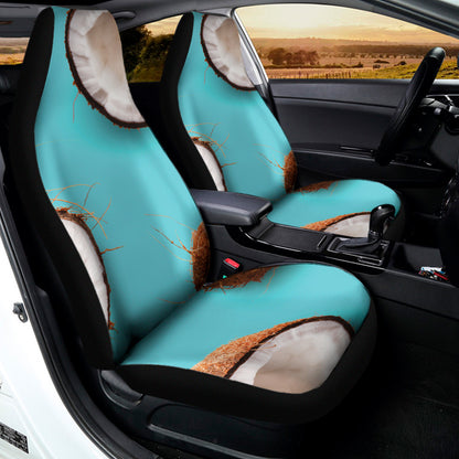 Blue Coconut Pattern Print Universal Fit Car Seat Covers
