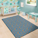 Blue Crispy Bacon Pattern Print Area Rug