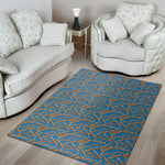 Blue Crispy Bacon Pattern Print Area Rug