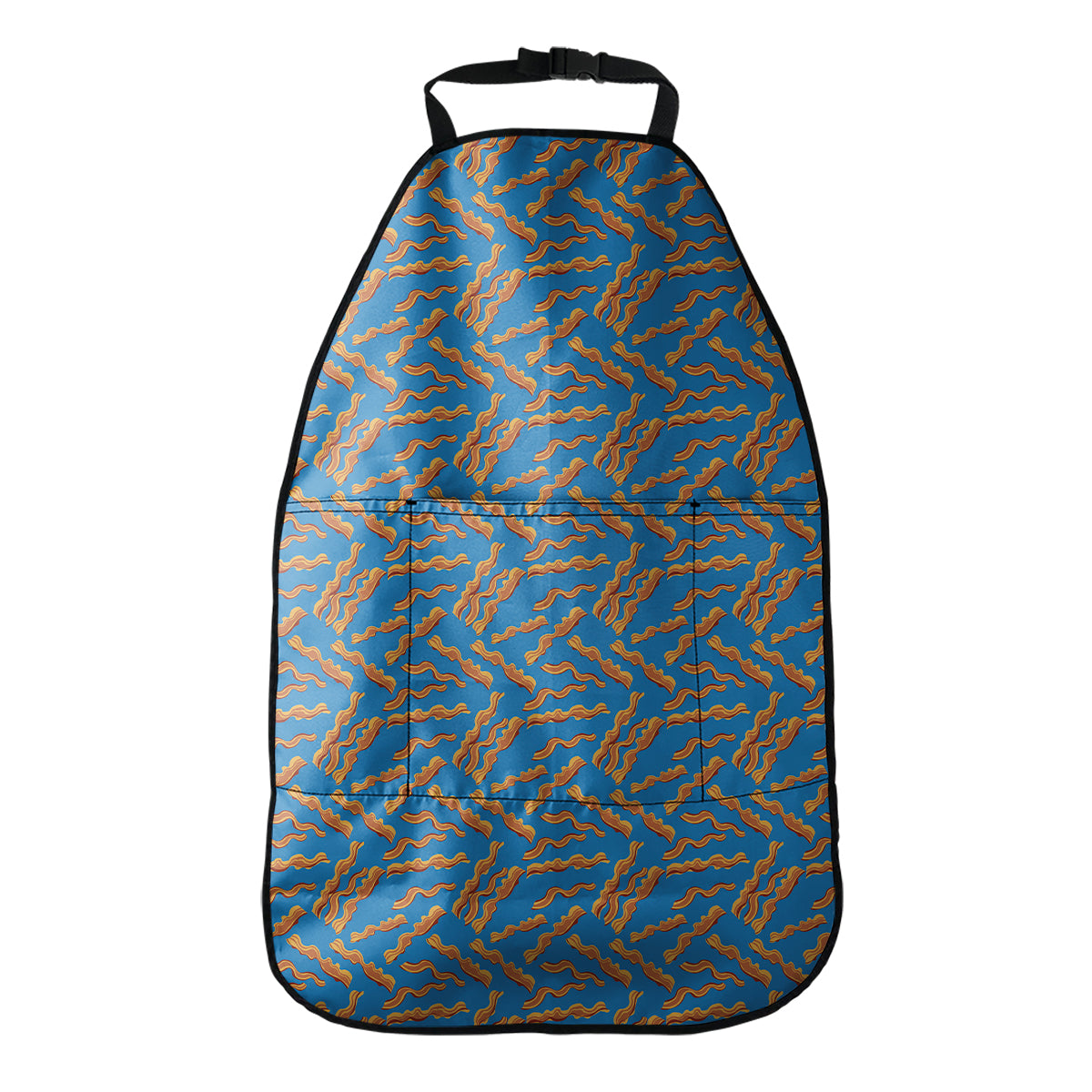 Blue Crispy Bacon Pattern Print Car Seat Organizers